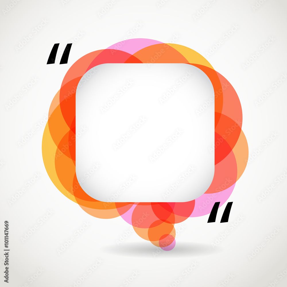 Aufkleber abstract color speech cloud. quote layout