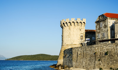 Fototapeta premium Bastion beim Zugang zur Altstadt von Korcula