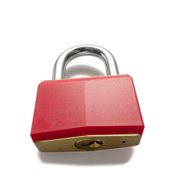 Locked Red Padlock