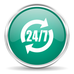 service blue glossy circle web icon