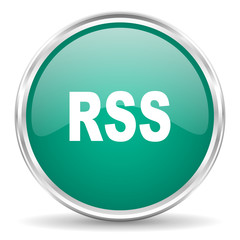 rss blue glossy circle web icon