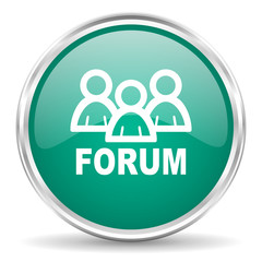 forum blue glossy circle web icon