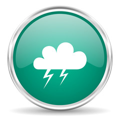 storm blue glossy circle web icon