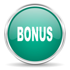 bonus blue glossy circle web icon