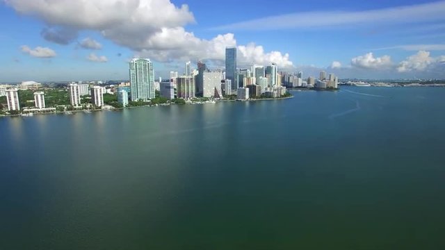 Aerial stock video of Brickell Miami