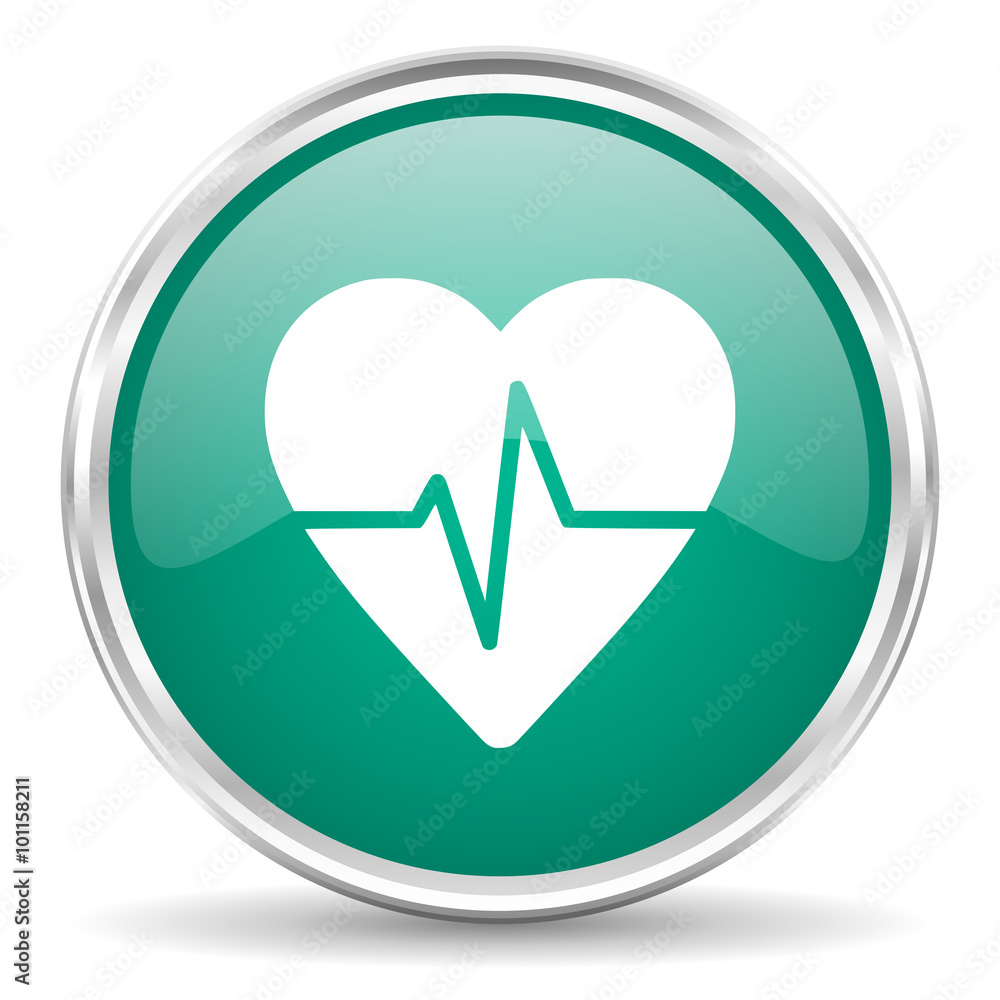 Aufkleber pulse blue glossy circle web icon