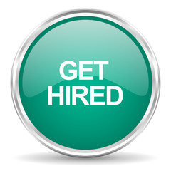 get higreen blue glossy circle web icon