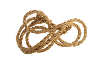 hemp rope isolated on a white background