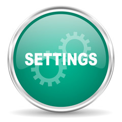 settings blue glossy circle web icon