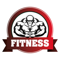 Gym and fitness icons design 
