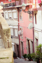 thin houses in old town, Porto, Portugal