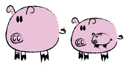 3 pigs drawing