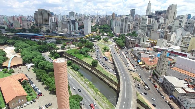 Aerial View of Avenida do Estado, Sao Paulo, Brazil