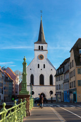 Naklejka na ściany i meble St-Guillaume church in Strasbourg - Alsace, 