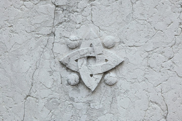 Decorative marble rosette. Background texture