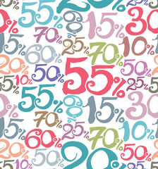 Handwritten Sale numbers. Thematic background.