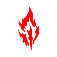 Fire red silhouette