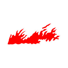 Fototapeta na wymiar Fire red silhouette