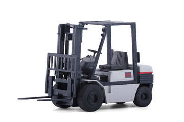 The Small grey forklift.
