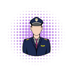 Captain of the aircraft comics icon