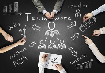 Businessteam working in collaboration