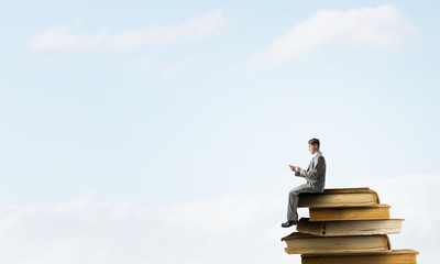 Man using his mobile phone