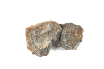 Basalt rock isolate on white
