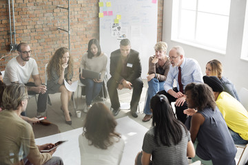 Corporate Communication Business Sharing Support Concept