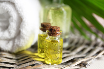 Essential oil for aromatherapy, close up