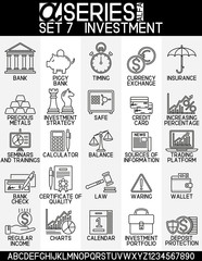 Set of icons business and investment
