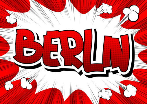 Berlin - Comic book style word.