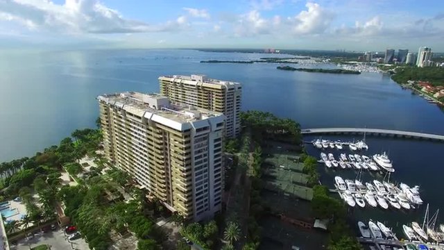 Stock video of Grove Isle Miami FL