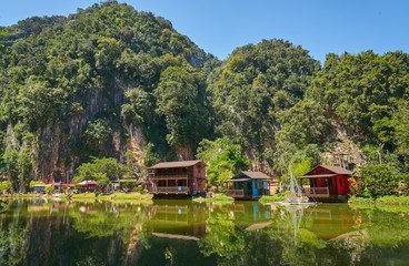 Wooden house at Ipoh Lake, Perak, Malaysia