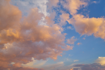 Beautiful orange cloudscape sky