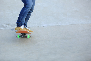 skateboard on skatepark