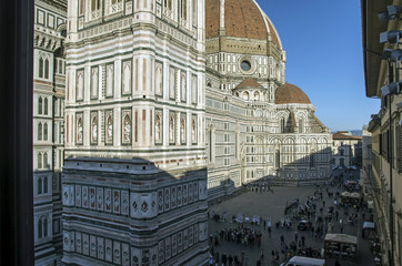 Vista parcial de la Piazza del Duomo en Florencia