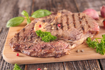 grilled beef on board