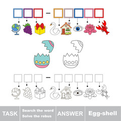 Fototapeta premium Search the word Egg-shel