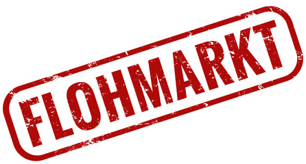 Flohmarkt Stempel rot grunge