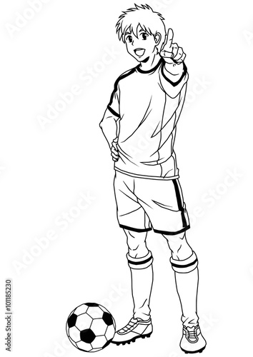 "football soccer player,illustration,logo,ink,black and white,outline