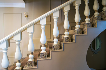 Close up of colonial designed staircase
