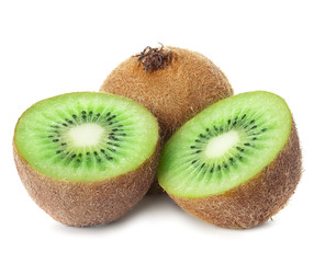 Kiwi fruit close-up isolated on a white background.