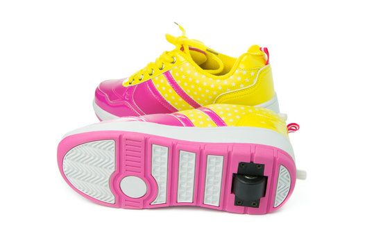 Pair of pink heelys