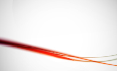 Abstract background. Red wavy blurred line with light and shadow effects