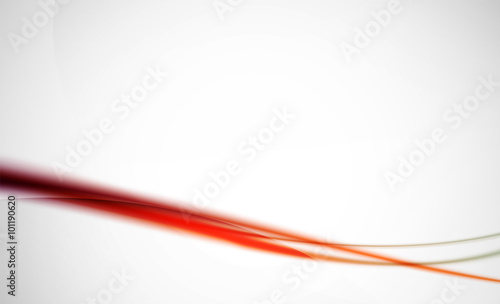 "Abstract background. Red wavy blurred line with light and shadow