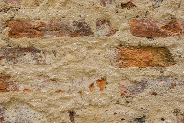Brick cement wall