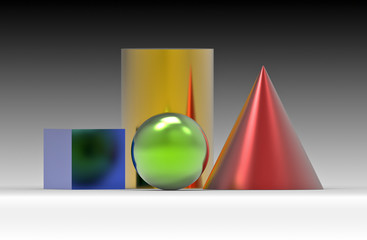 Obraz premium Abstrakcja figury geometryczne