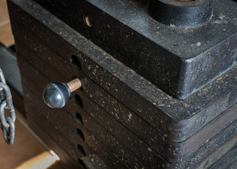 Iron Plates of Weight Training Equipment