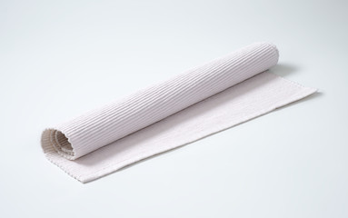 white cloth place mat
