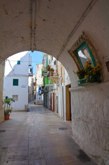 Alleyway of Monopoli. Puglia. Italy.